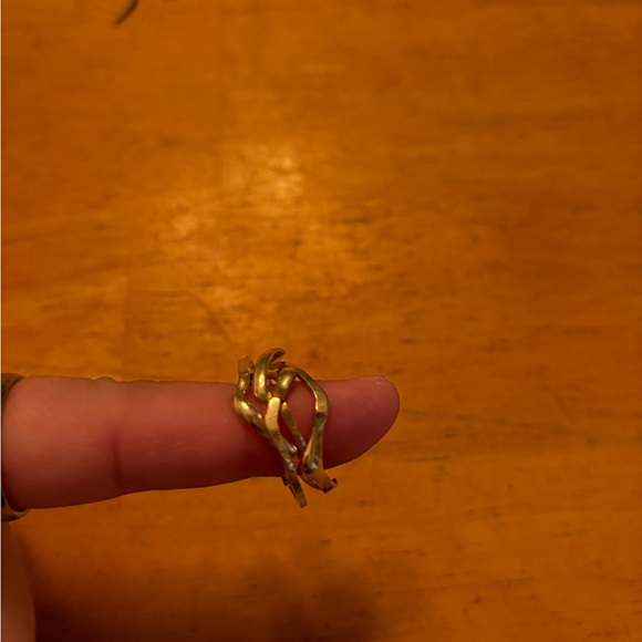 Puzzle Ring 14k Yellow Gold Vintage Estate Jewelry Women's Size 81/2 - Picture 4 of 5